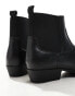 ASOS DESIGN chelsea boots in black with cuban heel