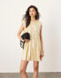 ASOS EDITION embellished allover sequin pleat trapeze mini dress in cream