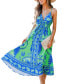 Women's Tropical Plunging Sleeveless Maxi Beach Dress