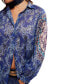 Women's Rose Bud Button-Front Blouse