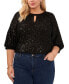 Plus Size Sequined Dolman-Sleeve Top