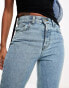 ASOS DESIGN mid rise straight jeans in vintage lightwash