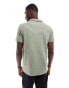 Brave Soul waffle polo shirt in sage green