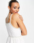 Dream Sister Jane Bridal tiered midi dress in lace with pearl details