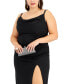 Trendy Plus Size Cowlneck Side-Ruched Maxi Dress, Created for Macy's