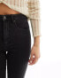 Bershka Petite high waist skinny jeans in black