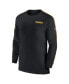 Men's Black Pittsburgh Steelers Sideline Coach UV Performance Long Sleeve T-Shirt