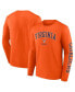 Men's Orange Virginia Cavaliers Distressed Arch Over Logo Long Sleeve T-shirt