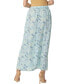 Women's Print Box Pleat Maxi Skirt