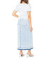 Juniors' Raw-Hem Denim Maxi Skirt