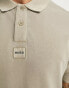 HUGO Danoe relaxed fit polo shirt in in washed khaki