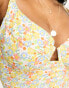 Peek & Beau Fuller Bust Exclusive underwire swimsuit in retro flower print