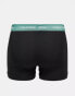 Calvin Klein ASOS Exclusive 3-pack of trunks with contrast waistbands in black