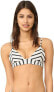 Tori Praver 262848 Women's Stripe Daniela Pull On Bralette Bikini Top Size M