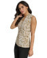 Women's Printed Sleeveless V-Neck Top