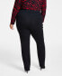 Plus Size High Rise Pull-On Straight-Leg Pants, Created for Macy's