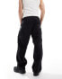 AllSaints Verge straight leg cargo trousers in black