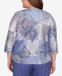 Plus Size Worth Avenue Medallion Patchwork Beaded Crew Neck Top