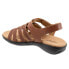 Trotters Tiki Laser T2322-215 Womens Brown Leather Strap Sandals Shoes