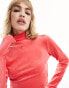 adidas Originals velvet long sleeve crop top in bright pink