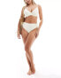 Peek and Beau Fuller Bust underwire bikini top in cream jacquard with gold shell charms