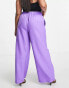 ASOS DESIGN Curve elastic waist tailored trouser in purple