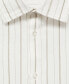 Men's Regular-Fit Striped Cotton-Linen Shirt