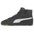 Puma Black Fives X Suede Classic Mid Lace Up Mens Black Sneakers Casual Shoes 3