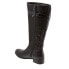 Trotters Lyra T1658-009 Womens Black Leather Zipper Knee High Boots 9.5