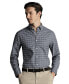 Men's Slim Fit Button-Down Collar Washed Oxford Gingham Shirt