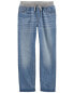 Kid Drawstring Pull-On Jeans - Blue 5