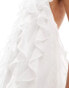 Pretty Lavish Hen open back ruffle mini dress in ivory