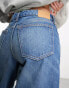 Weekday Ample low waist loose fit straight leg jeans in wave blue