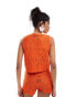 Mango crochet co-ord top in orange