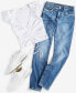 Women's Rhinestone Trimmed Skinny Ankle Jeans