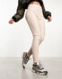 New Look faux leather leggings in cream