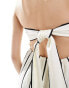 Pretty Lavish striped bandeau midaxi dress in cream stripe