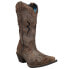 Laredo Lucretia TooledInlay Embroidery Studded Snip Toe Cowboy Womens Brown Dre