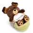 NICI Dog 12 cm Sleeping In Basket Teddy