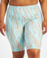 Plus Size Compression Geo-Print 10" Bike Shorts, Created for Macy's