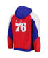 Men's Royal Philadelphia 76ers Body Check Raglan Hoodie Half-Zip Jacket