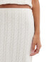 YAS cable knit maxi skirt co-ord in cream - CREAM