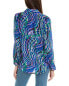 Johnny Was Moonwave Button-Down Silk Shirt Women's