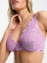 We Are We Wear Fuller Bust high apex non padded plunge bra in violet