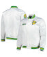 Men's White LA Galaxy City Full-Snap Satin Jacket