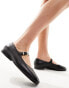 Walk London Bella Ballerinas In Black Grain Leather