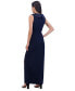 Women's Collared Side-Slit Long Gown