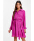 Women's Textured Jersey Shirt Dress