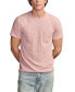 Men's Linen Short Sleeve Pocket Crew Neck Tee Shirt