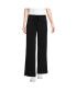 Petite Cupro Knit Mid Rise Wide Leg Pants